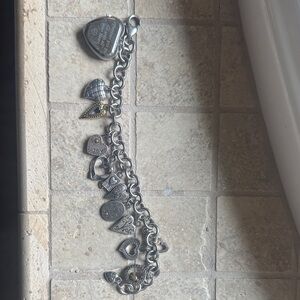 Silver Heart Charm Bracelet